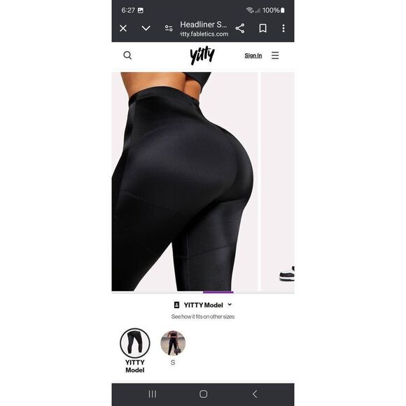 New XL Fabletics Yitty Black Headliner Shaping High Waist Leggings Shapewear - Picture 2 of 10